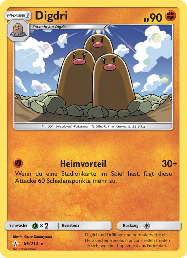 Digdri 86 — Unbroken Bonds (German Pokémon TCG card)