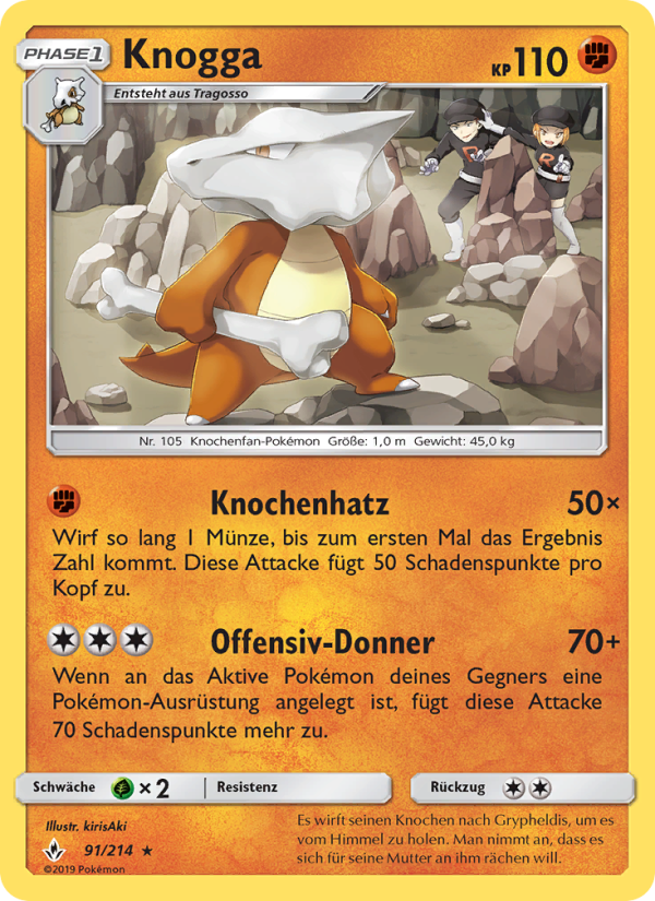 Knogga 91 — Unbroken Bonds (German Pokémon TCG card)