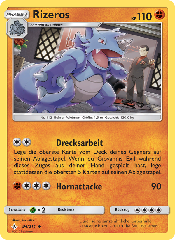 Rizeros 94 — Unbroken Bonds (German Pokémon TCG card)