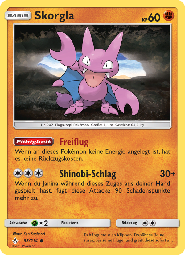 Skorgla 98 — Unbroken Bonds (German Pokémon TCG card)