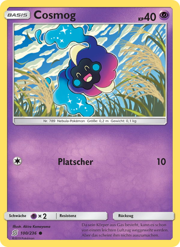 Cosmog 100 — Unified Minds (German Pokémon TCG card)