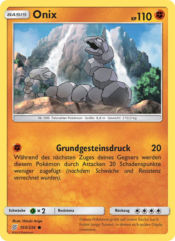 Onix 103 — Unified Minds (German Pokémon TCG card)