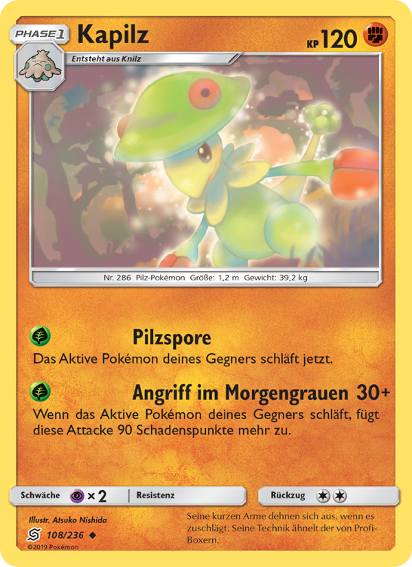 Kapilz 108 — Unified Minds (German Pokémon TCG card)
