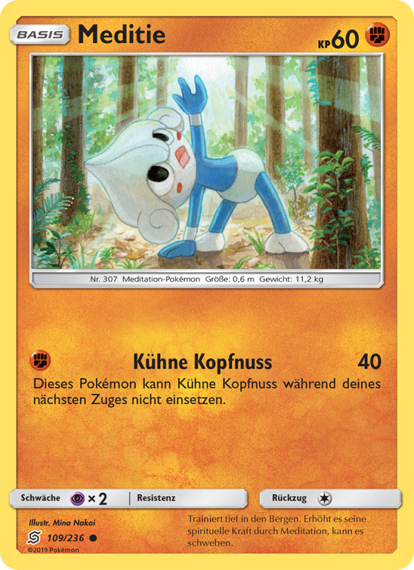 Meditie 109 — Unified Minds (German Pokémon TCG card)