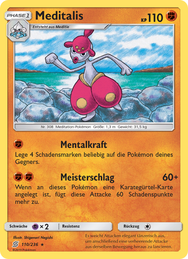 Meditalis 110 — Unified Minds (German Pokémon TCG card)