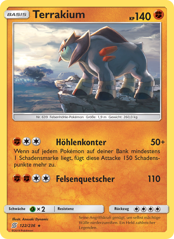 Terrakium 122 — Unified Minds (German Pokémon TCG card)