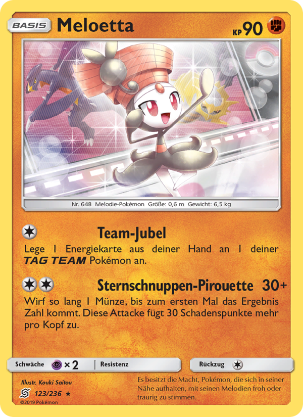 Meloetta 123 — Unified Minds (German Pokémon TCG card)