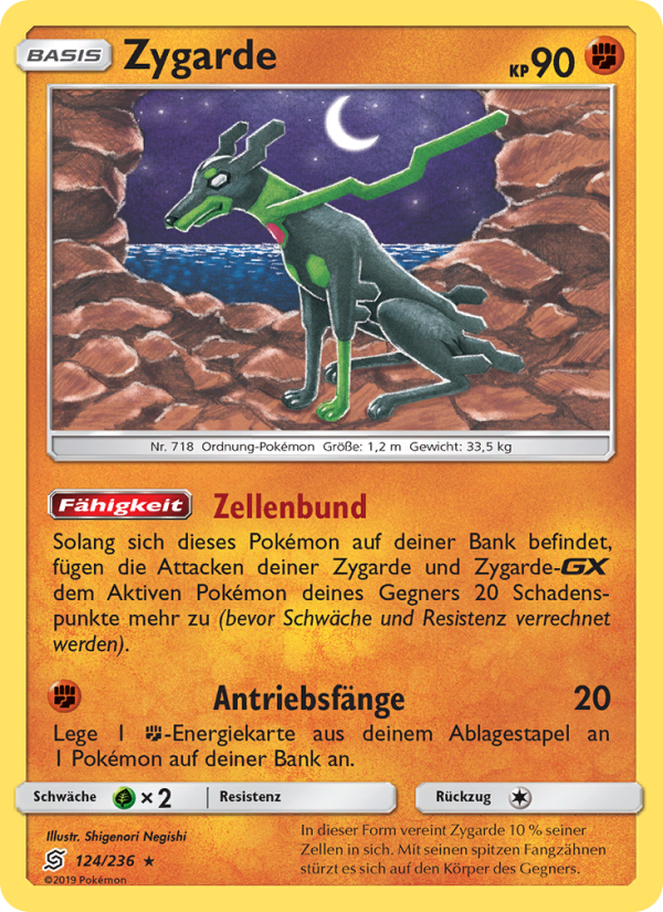 Zygarde 124 — Unified Minds (German Pokémon TCG card)