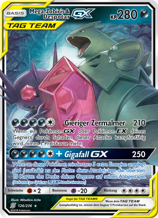 Mega-Zobiris & Despotar GX 126 — Unified Minds (German Pokémon TCG card)