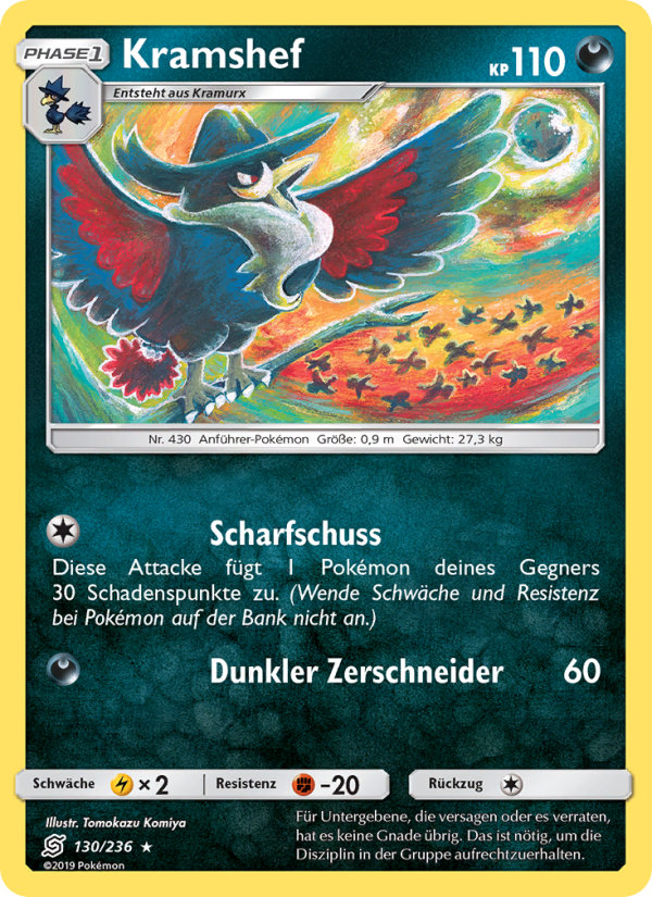 Kramshef 130 — Unified Minds (German Pokémon TCG card)