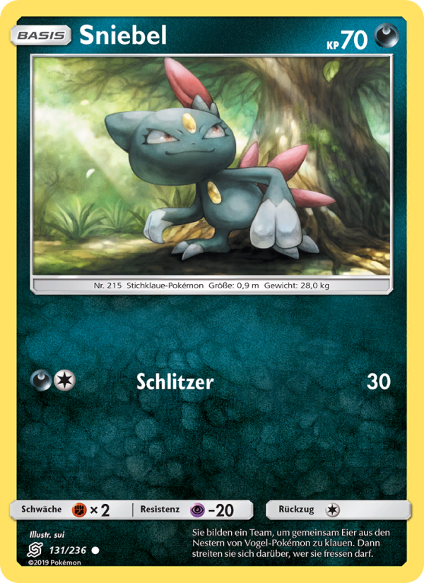 Sniebel 131 — Unified Minds (German Pokémon TCG card)