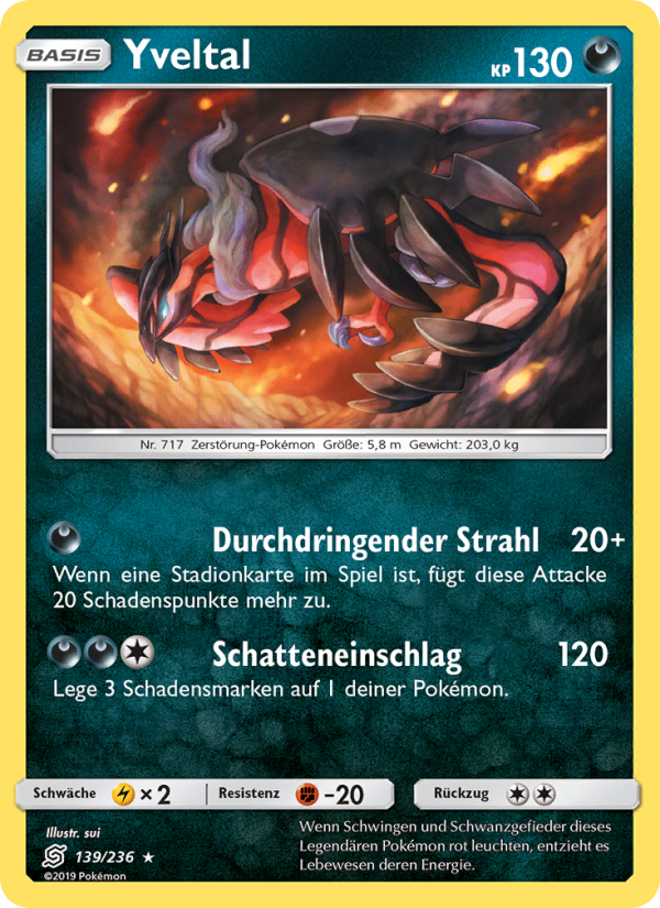 Yveltal 139 — Unified Minds (German Pokémon TCG card)