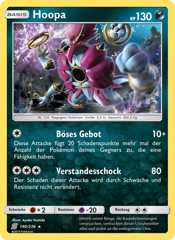 Hoopa 140 — Unified Minds (German Pokémon TCG card)