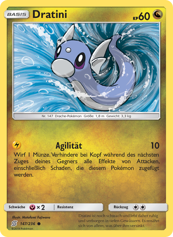 Dratini 147 — Unified Minds (German Pokémon TCG card)
