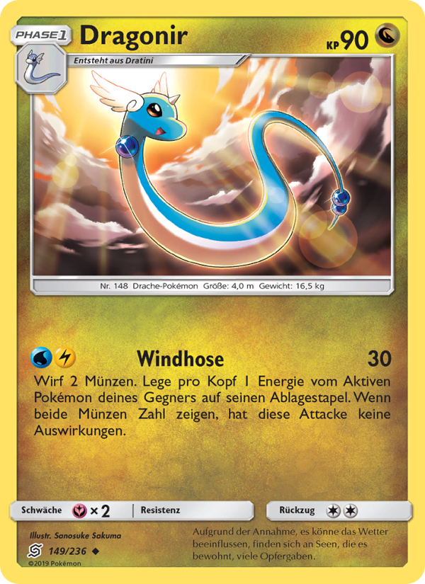 Dragonir 149 — Unified Minds (German Pokémon TCG card)