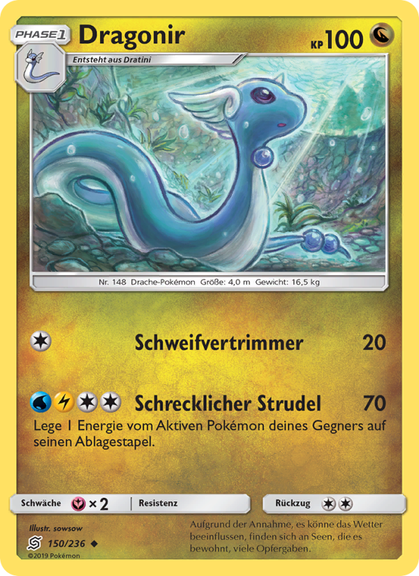 Dragonir 150 — Unified Minds (German Pokémon TCG card)