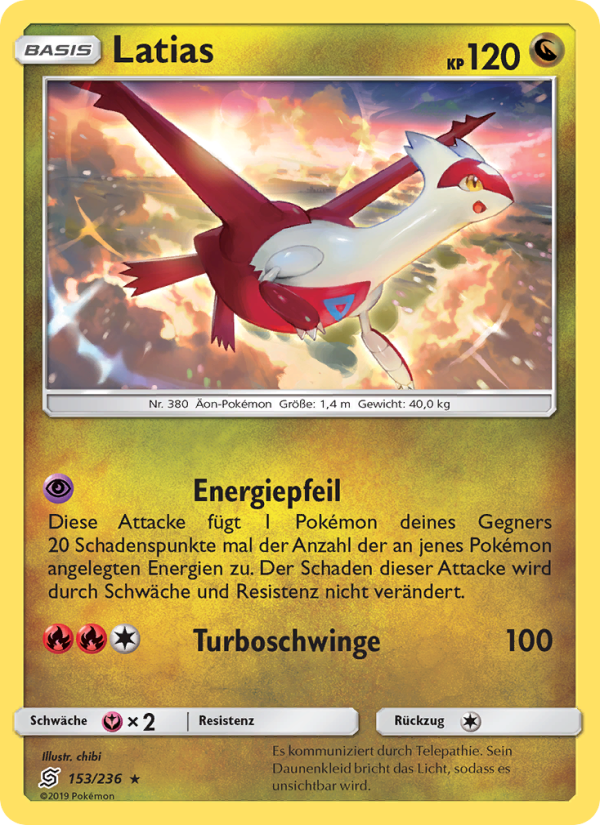 Latias 153 — Unified Minds (German Pokémon TCG card)
