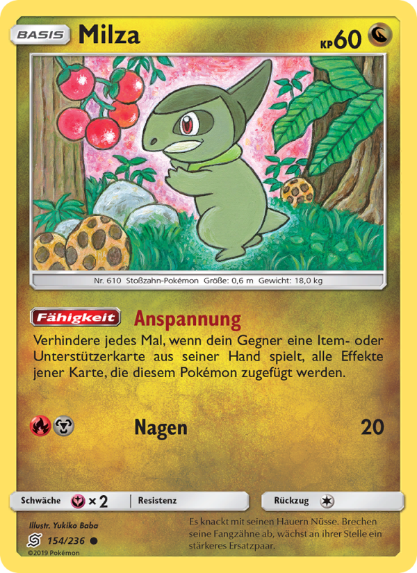 Milza 154 — Unified Minds (German Pokémon TCG card)