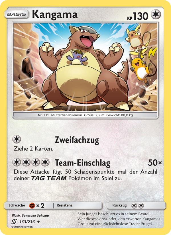 Kangama 163 — Unified Minds (German Pokémon TCG card)