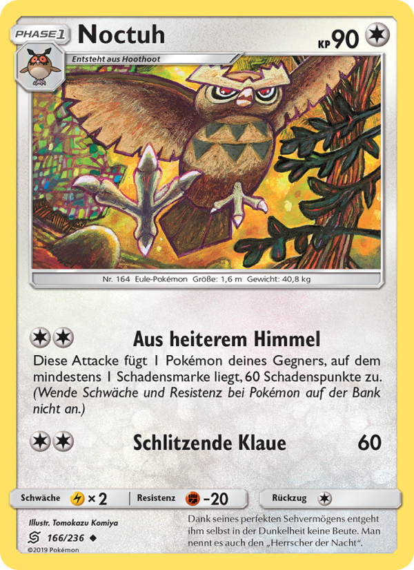 Noctuh 166 — Unified Minds (German Pokémon TCG card)