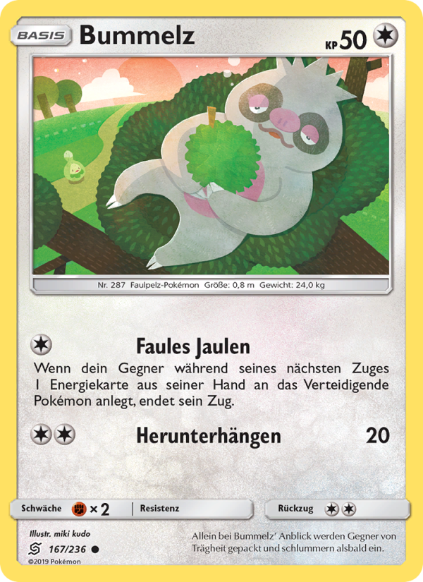 Bummelz 167 — Unified Minds (German Pokémon TCG card)