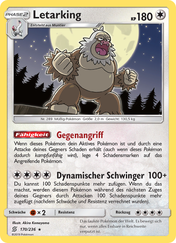 Letarking 170 — Unified Minds (German Pokémon TCG card)