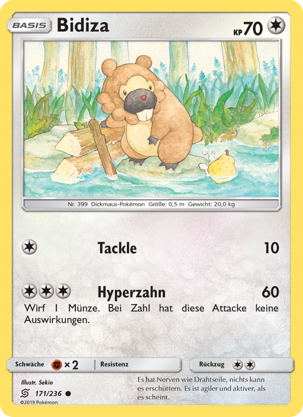 Bidiza 171 — Unified Minds (German Pokémon TCG card)