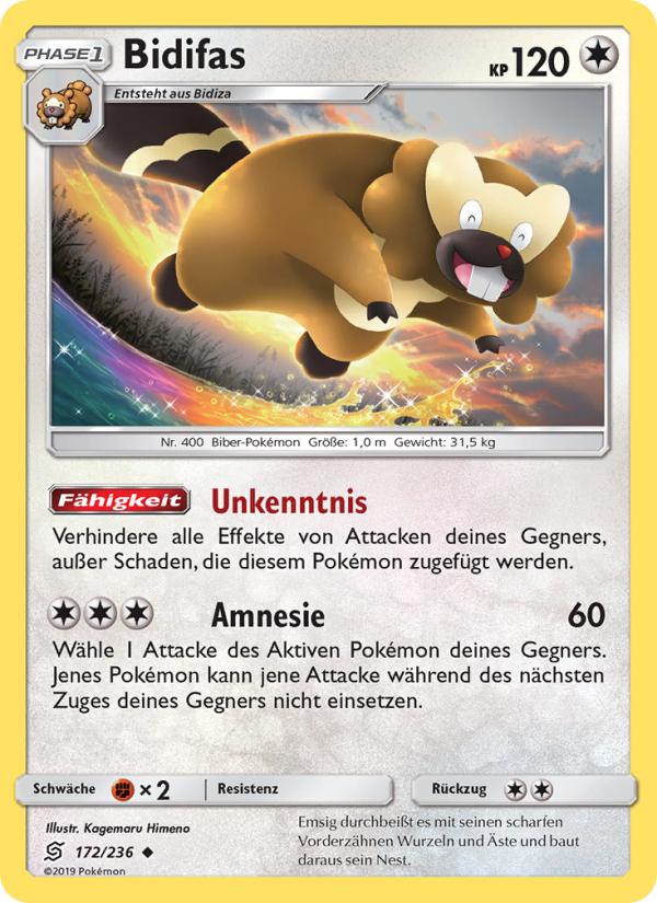 Bidifas 172 — Unified Minds (German Pokémon TCG card)