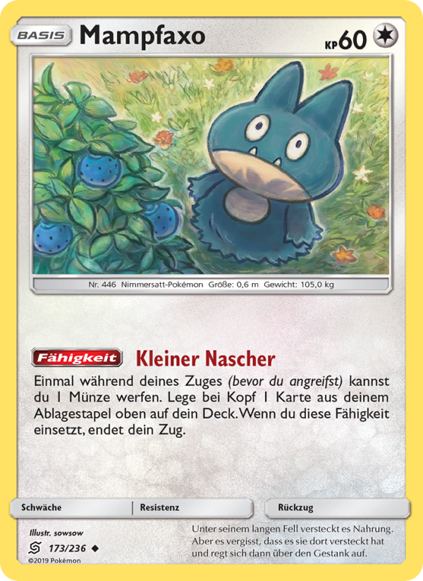 Mampfaxo 173 — Unified Minds (German Pokémon TCG card)