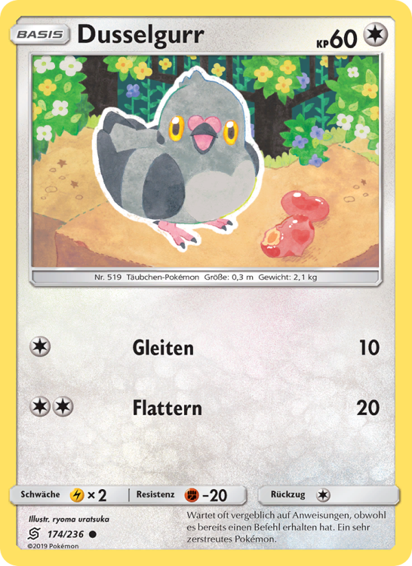 Dusselgurr 174 — Unified Minds (German Pokémon TCG card)