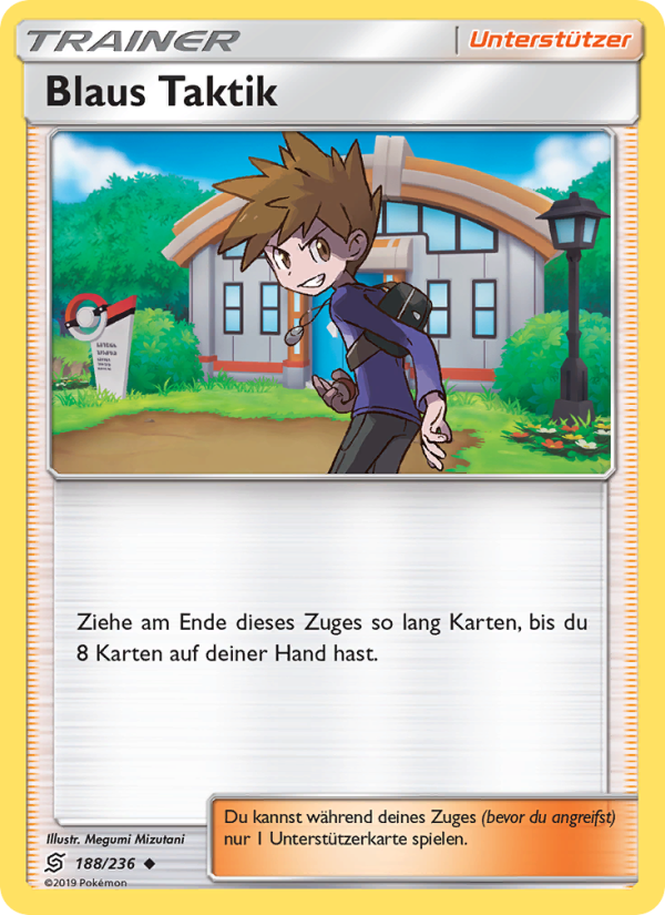 Blaus Taktik 188 — Unified Minds (German Pokémon TCG card)