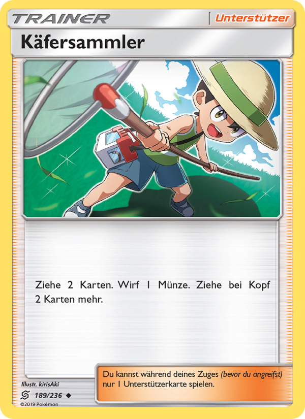 Käfersammler 189 — Unified Minds (German Pokémon TCG card)