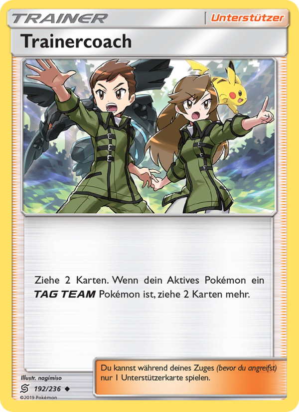 Trainercoach 192 — Unified Minds (German Pokémon TCG card)