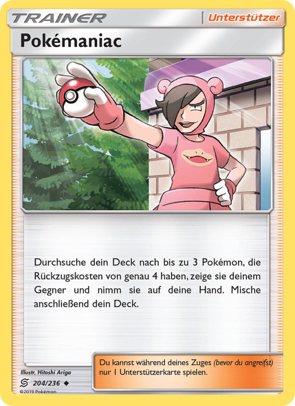 Pokémaniac 204 — Unified Minds (German Pokémon TCG card)