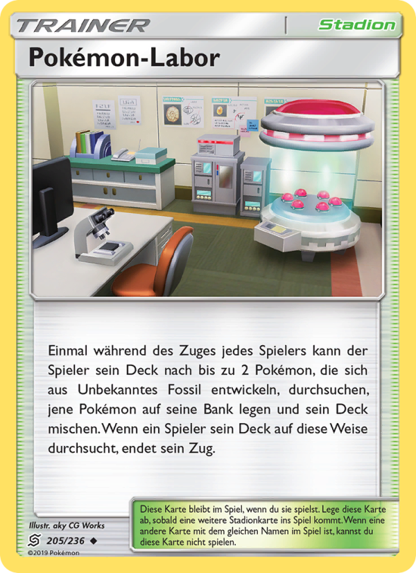 Pokémon-Labor 205 — Unified Minds (German Pokémon TCG card)