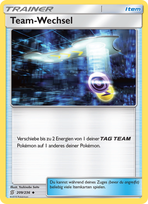 Team-Wechsel 209 — Unified Minds (German Pokémon TCG card)