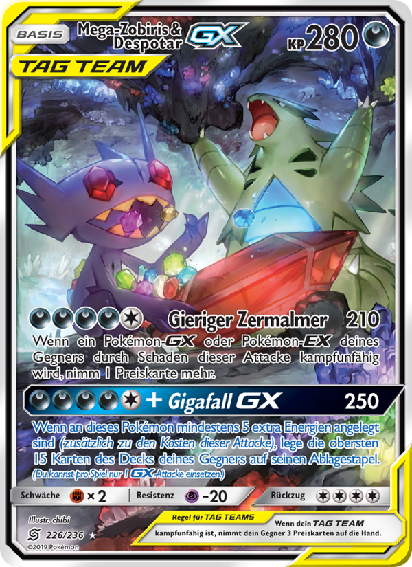 Mega-Zobiris & Despotar GX 226 — Unified Minds (German Pokémon TCG card)