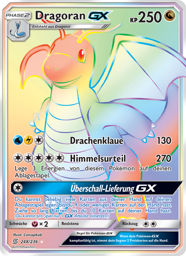 Dragoran GX 248 — Unified Minds (German Pokémon TCG card)
