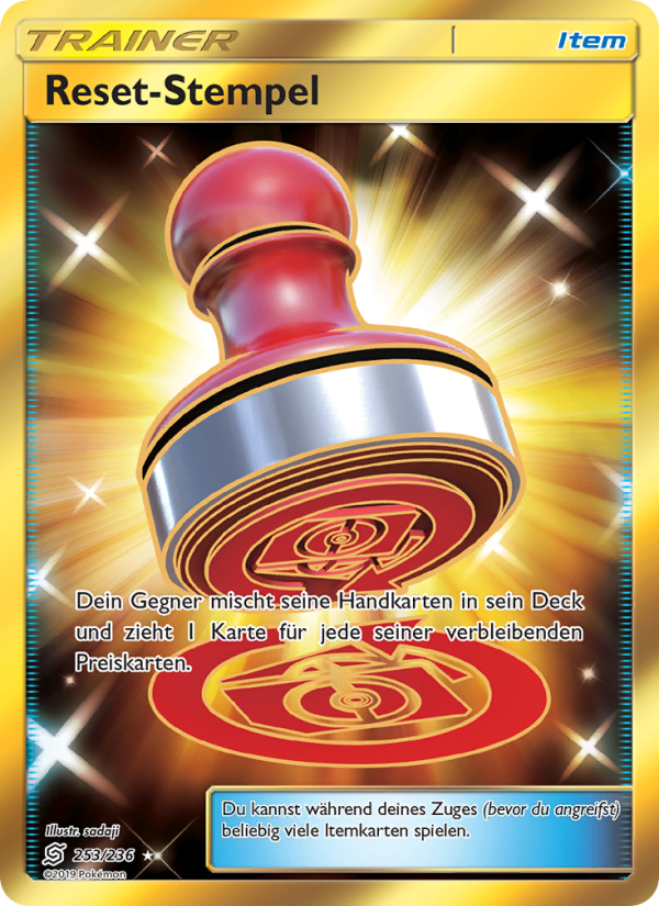 Reset-Stempel 253 — Unified Minds (German Pokémon TCG card)