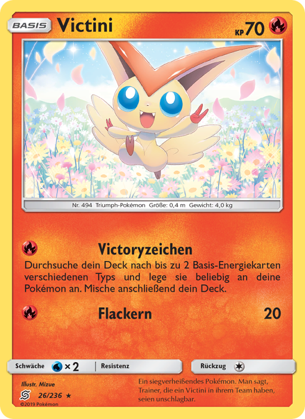 Victini 26 — Unified Minds (German Pokémon TCG card)