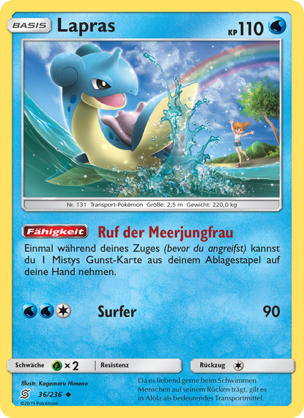 Lapras 36 — Unified Minds (German Pokémon TCG card)