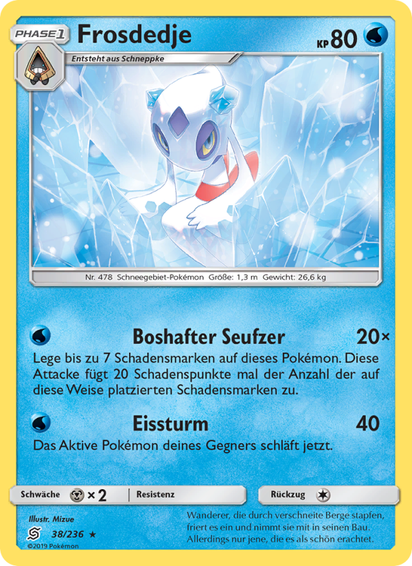 Frosdedje 38 — Unified Minds (German Pokémon TCG card)