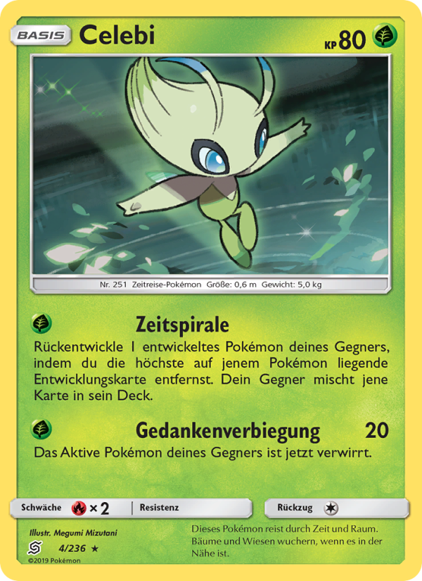 Celebi 4 — Unified Minds (German Pokémon TCG card)
