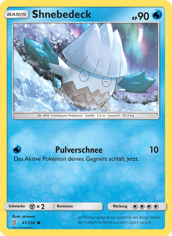 Shnebedeck 41 — Unified Minds (German Pokémon TCG card)