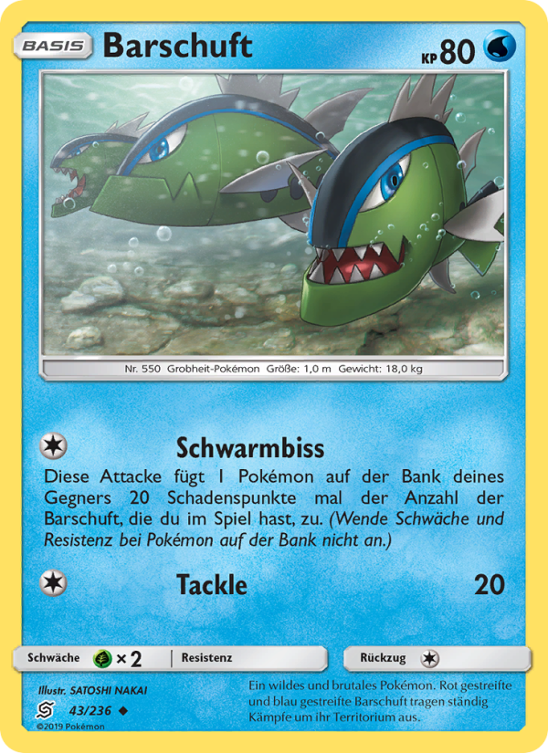 Barschuft 43 — Unified Minds (German Pokémon TCG card)