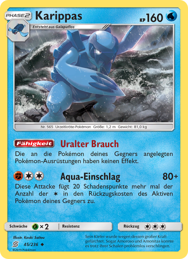 Karippas 45 — Unified Minds (German Pokémon TCG card)