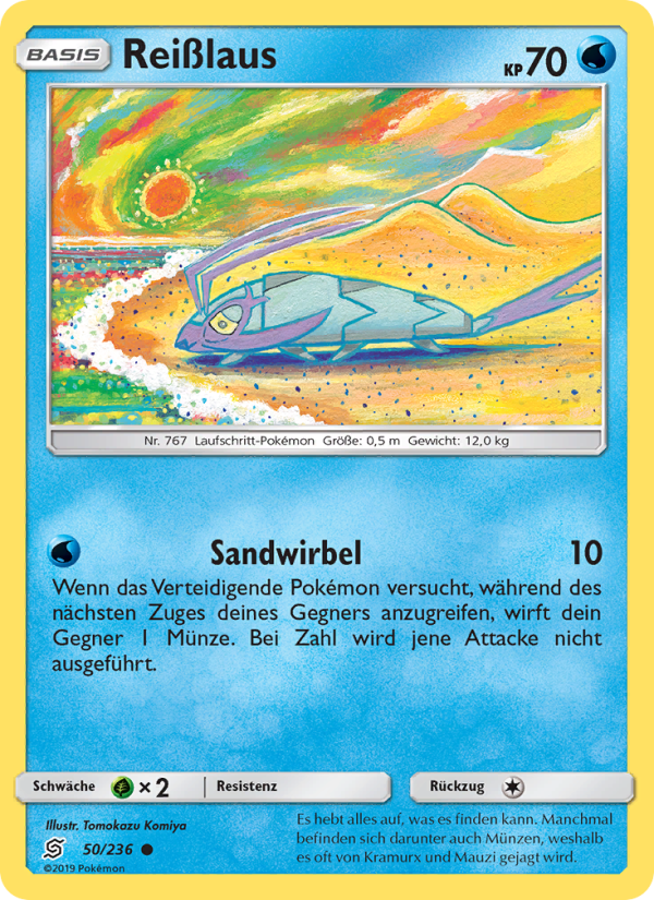 Reißlaus 50 — Unified Minds (German Pokémon TCG card)