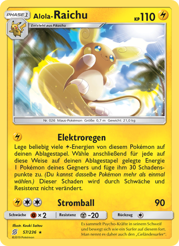 Alola-Raichu 57 — Unified Minds (German Pokémon TCG card)