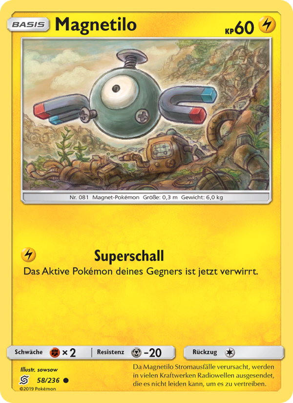 Magnetilo 58 — Unified Minds (German Pokémon TCG card)