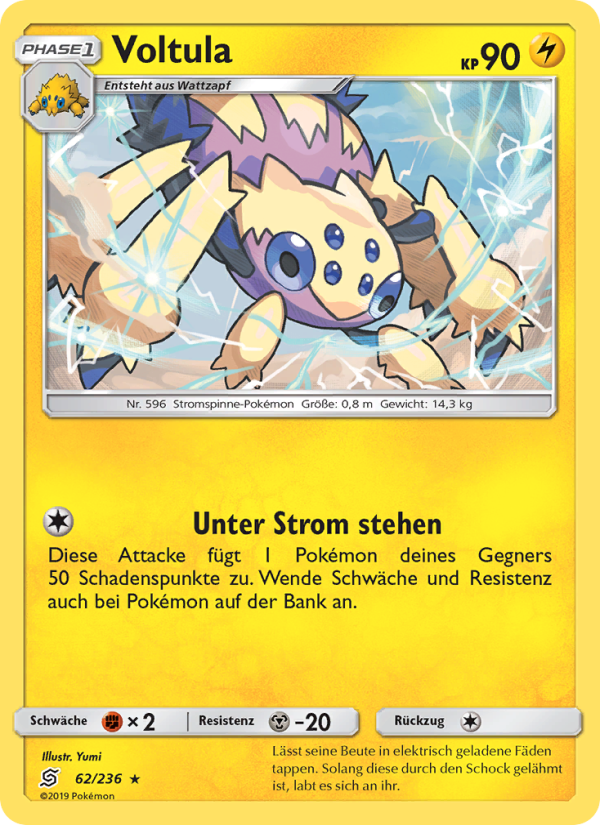 Voltula 62 — Unified Minds (German Pokémon TCG card)